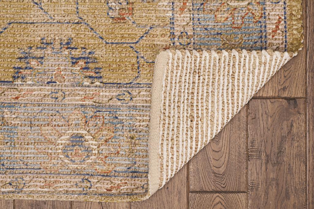 Kas Morris 2231 Gold Lt. Blue Karissa Area Rug Back