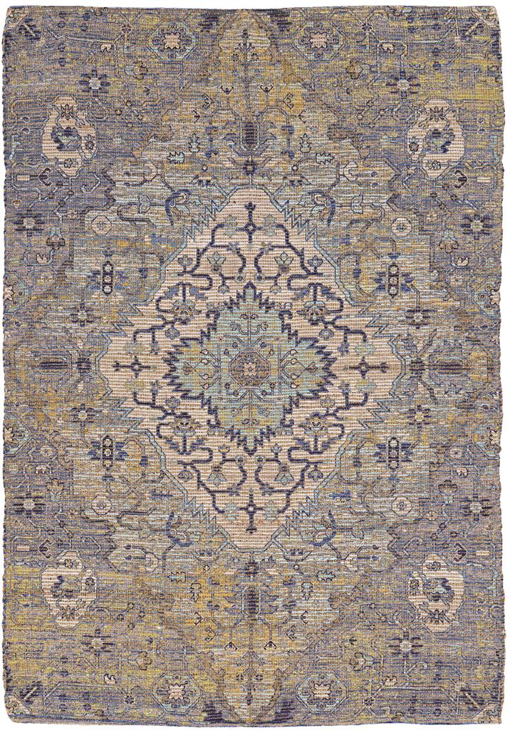 Kas Morris 2232 Blue Yellow Gramercy Area Rug