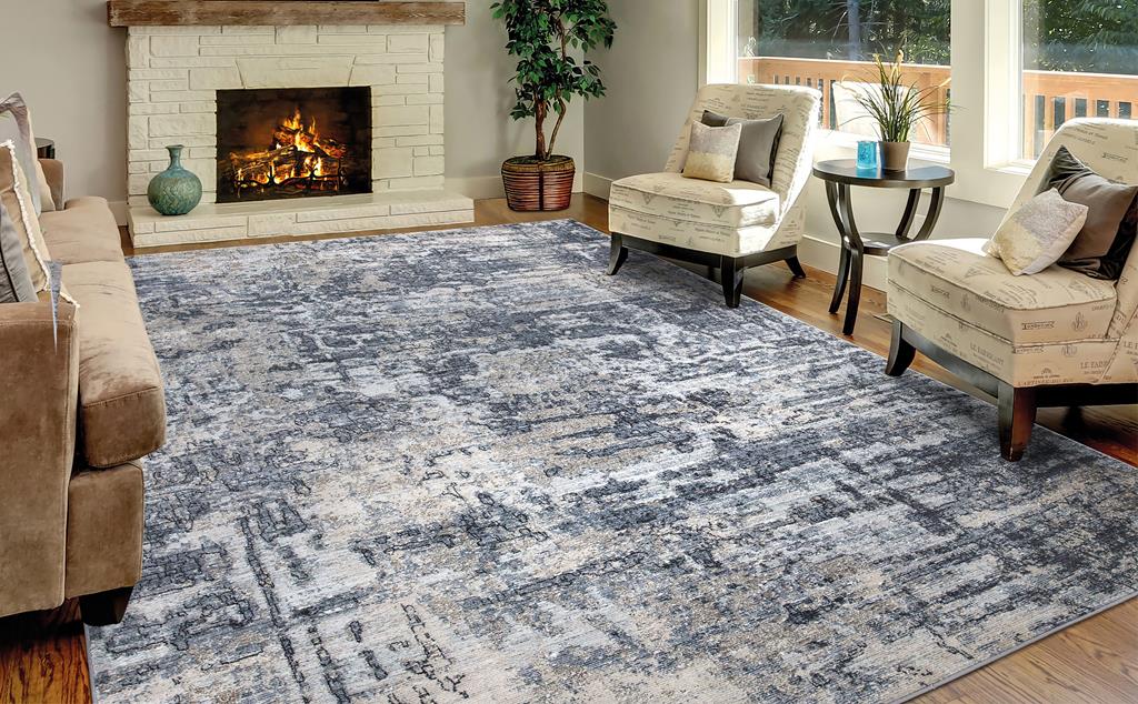 Concord Global Trading Barcelona 1406 Coronado Blue Area Rug Room Scene 2