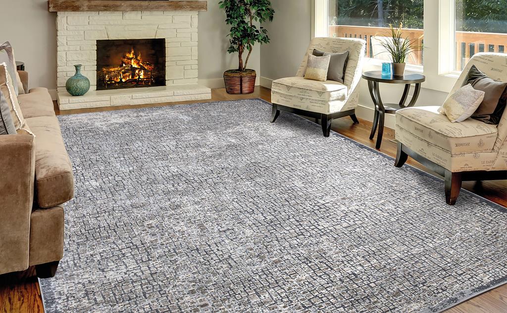 Concord Global Trading Barcelona 1466 Tribeca Gray Area Rug Room Scene 2