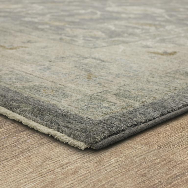 Karastan Adalia RG850-078 Kahta Dark Gray Area Rug Corner Angle