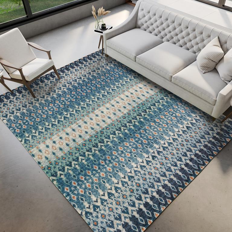 Dalyn Brisbane BR1 Indigo Area Rug Room Scene