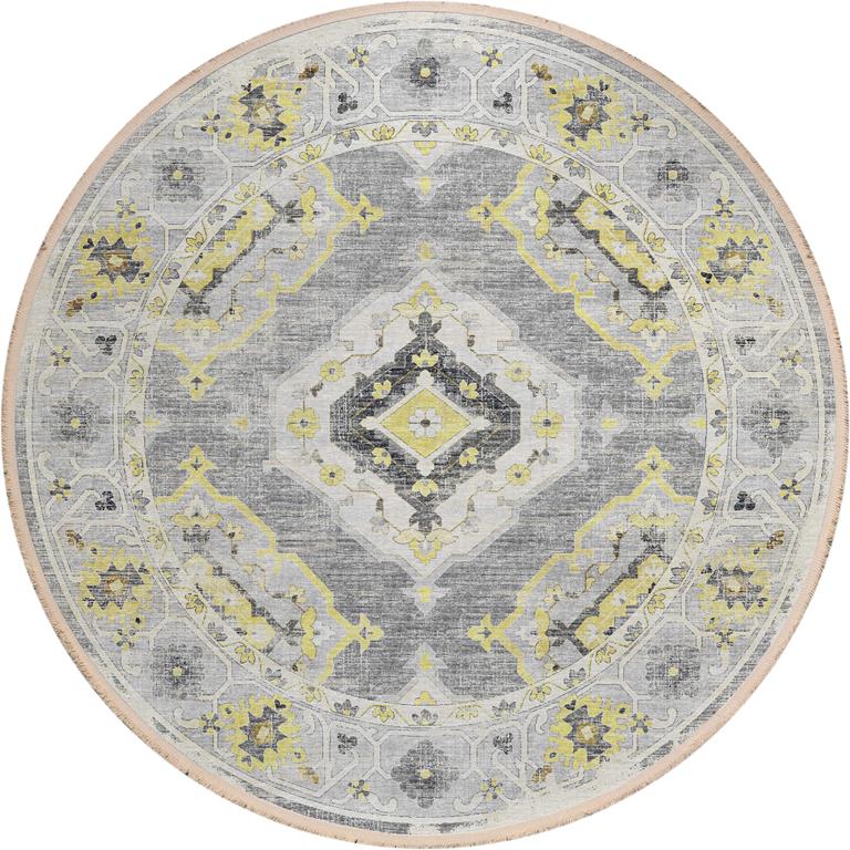 Dalyn Marbella MB1 Grey Round Area Rug