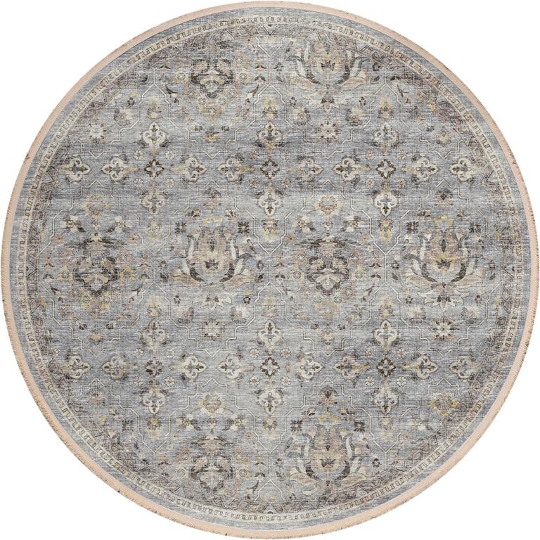 Dalyn Marbella MB4 Silver Round Area Rug