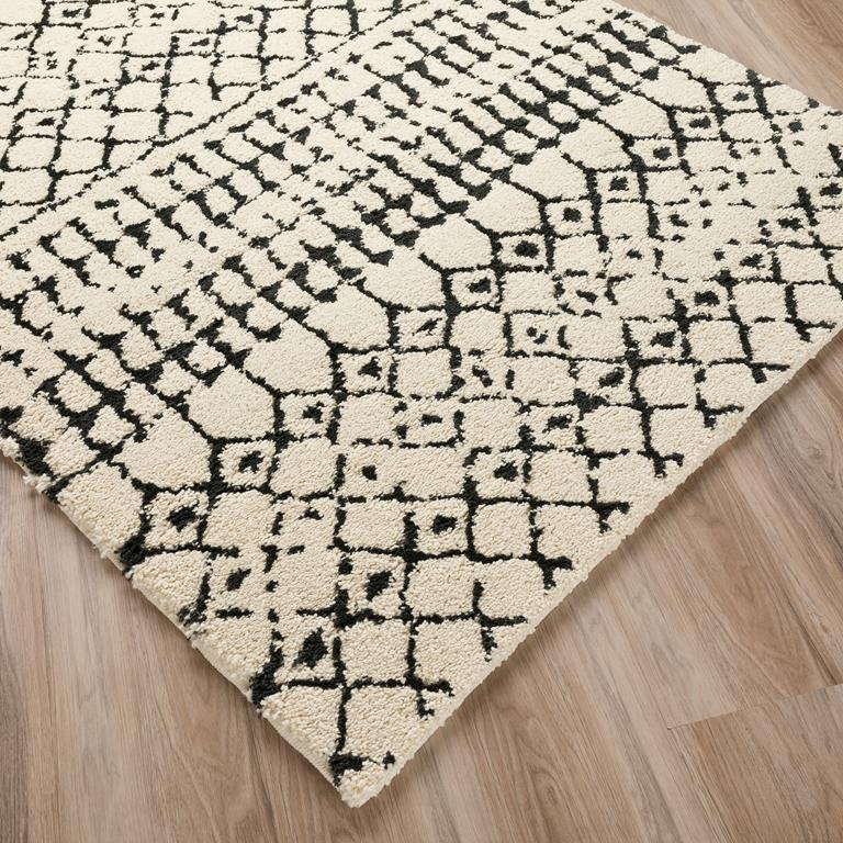 Dalyn Marquee MQ2 Ivory Midnight Area Rug on Angle