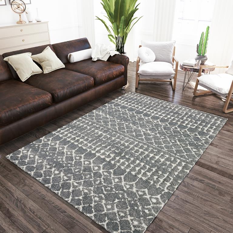 Dalyn Marquee MQ2 Metal Area Rug Room Scene