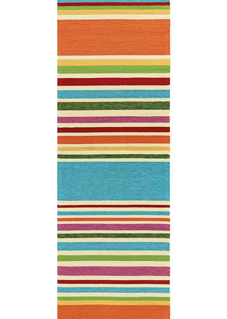 Couristan Covington 2296/3067 Sherbet Stripe - Multi Indoor-Outdoor Runner Area Rug