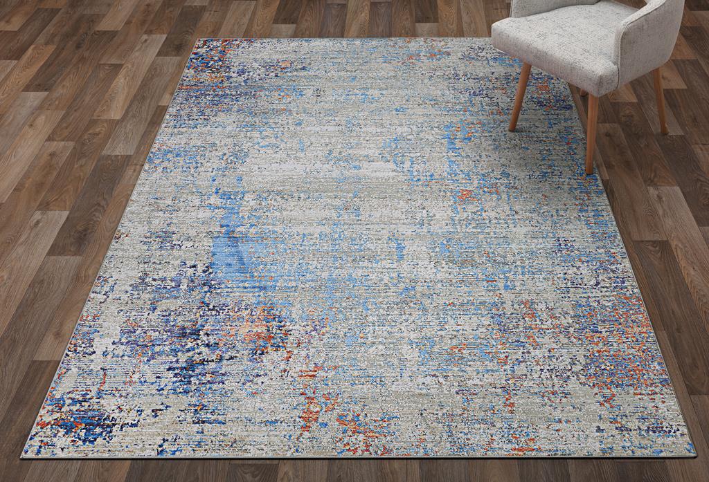 Couristan Vibrata 3559-0259 Reflections Multi Pastels Area Rug Room Scene