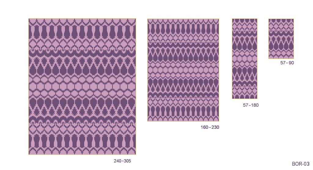 Kaleen Cove COV03-95 Purple Area Rug Sizes