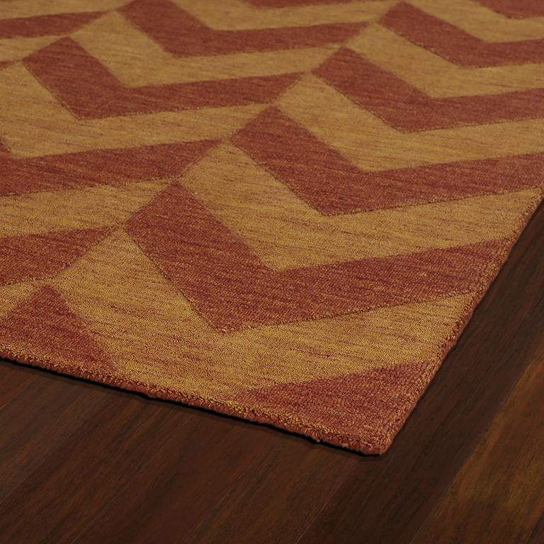 Kaleen Imprints Modern IPM05-53 Paprika Area Rug Corner