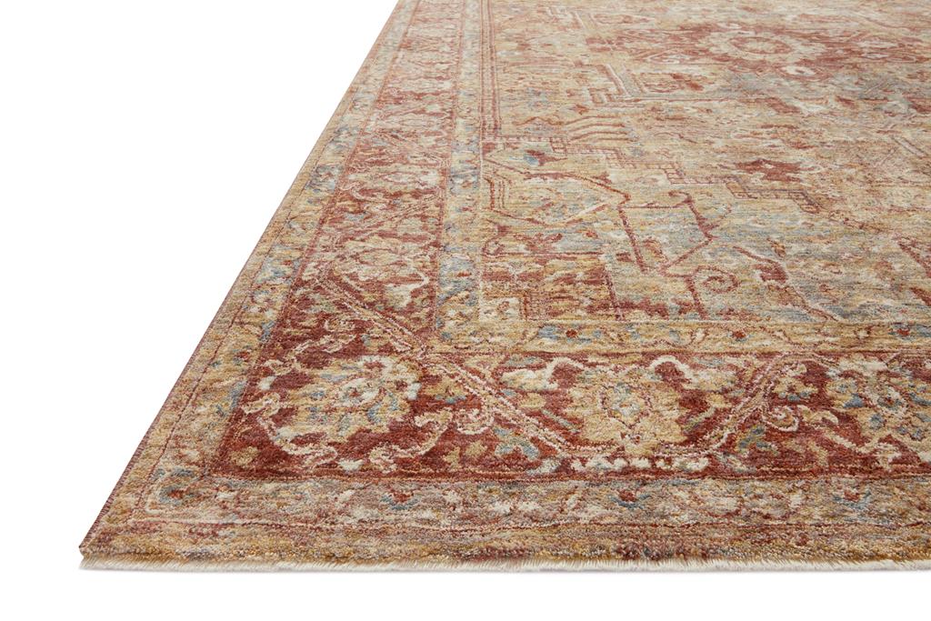 Loloi Gaia GAA-01 Gold Brick Area Rug Angle