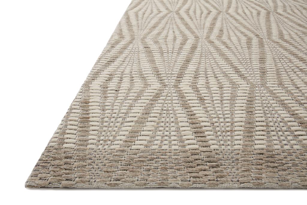 Loloi Kenzie KNZ-01 Ivory Taupe Area Rug Angle