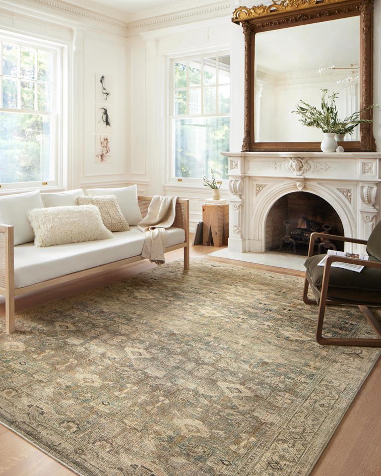 Loloi II Margot MAT-04 Antique Sage Area Rug Room Scene 2