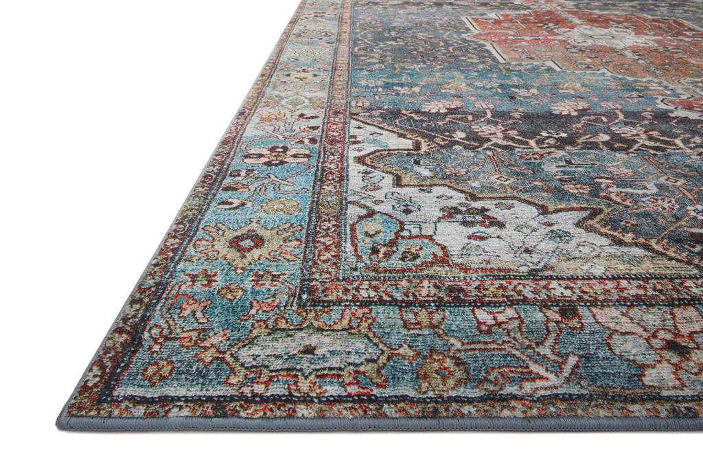 Loloi II Margot MAT-05 Ocean Brick Area Rug Angle