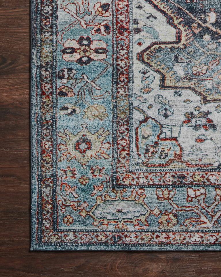 Loloi II Margot MAT-05 Ocean Brick Area Rug Corner