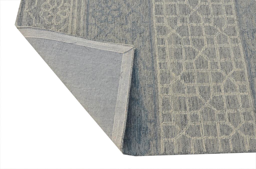 Kas Hudson 2467 Blue Grey Mosaic Area Rug Backing