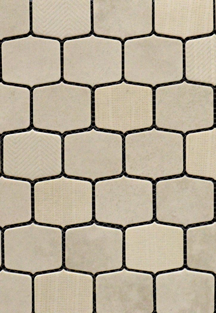 Organic Strands Ivory 2" X 2" Lantern Glass Mosaic