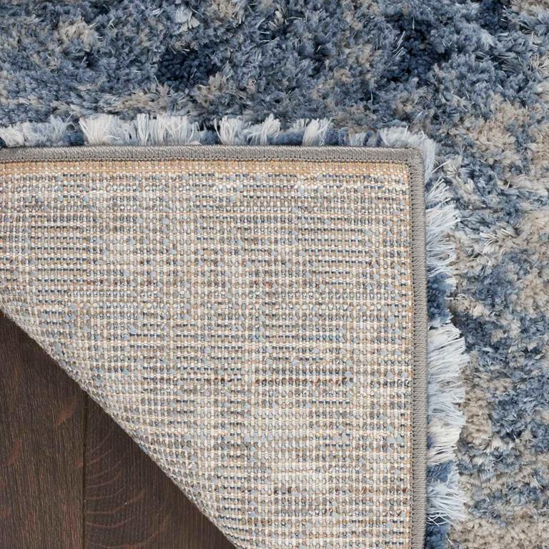 Nourison Dreamy Shag DRS06 Lt. Blue Area Rug Backing