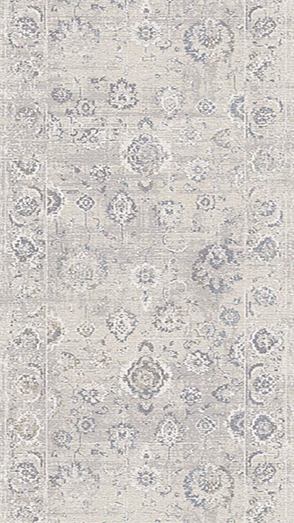 Dynamic Rugs Castilla 3530-190 Ivory Grey 2'7" Wide Hall and Stair Runner