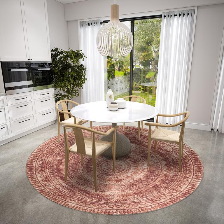 Dalyn Sedona SN7 Spice Round Area Rug Room Scene