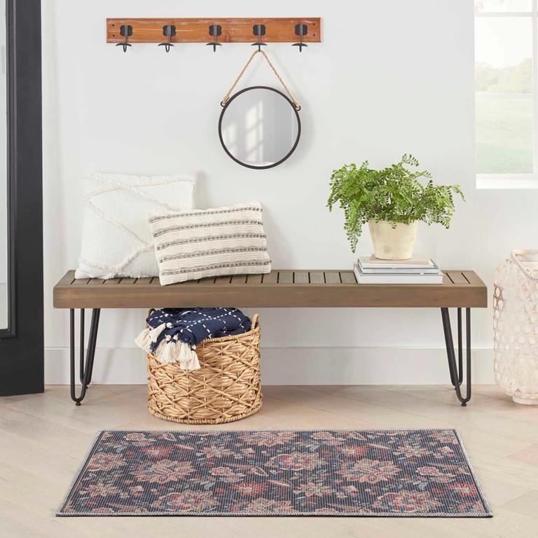 WAW01 Charcoal Scatter Area Rug Room Scene