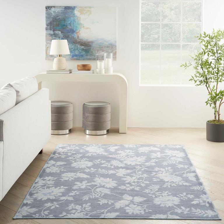 Nourison Waverly WAV30 Washables Collection WAW02 Grey Area Rug
