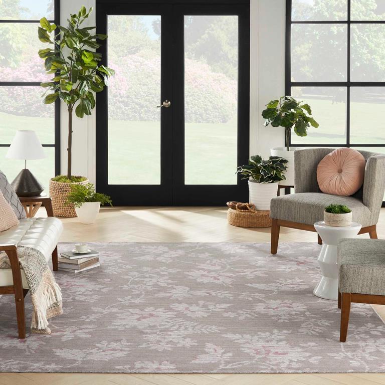 Nourison Waverly WAV30 Washables Collection WAW02 Natural Area Rug Room Scene