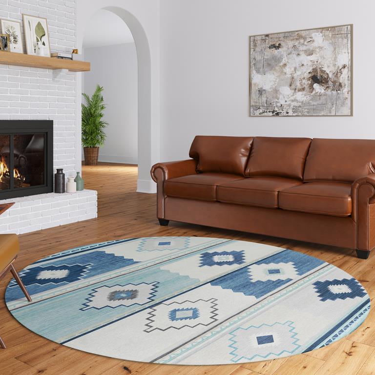 Dalyn Phoenix PH1 Pacifica Round Area Rug Room Scene