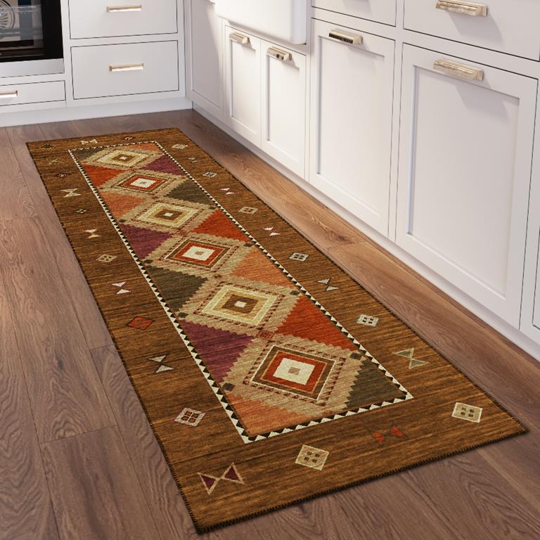 Dalyn Phoenix PH2 Walnut Runner Area Rug Room Scene