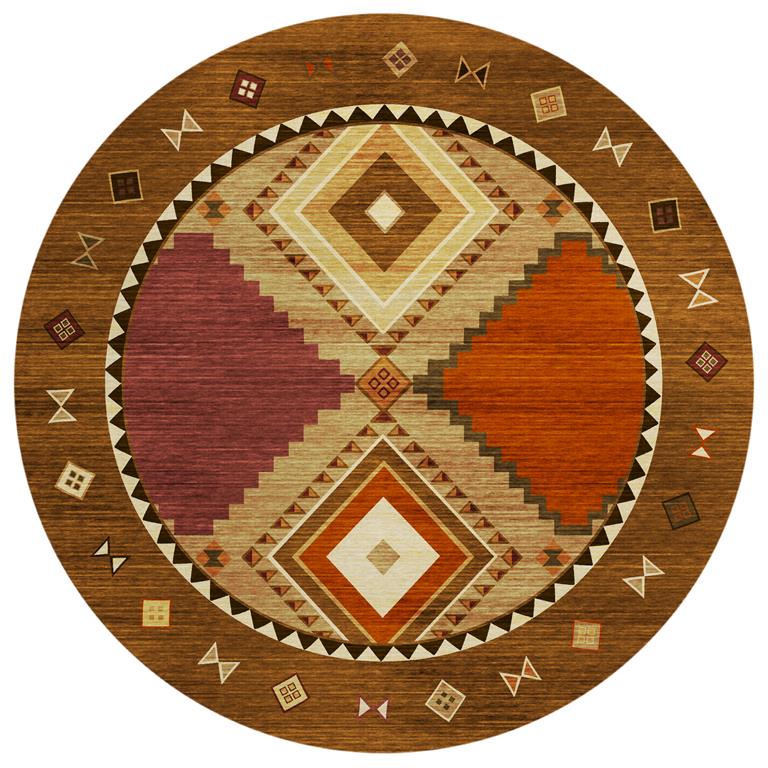 Dalyn Phoenix PH2 Walnut Round Area Rug