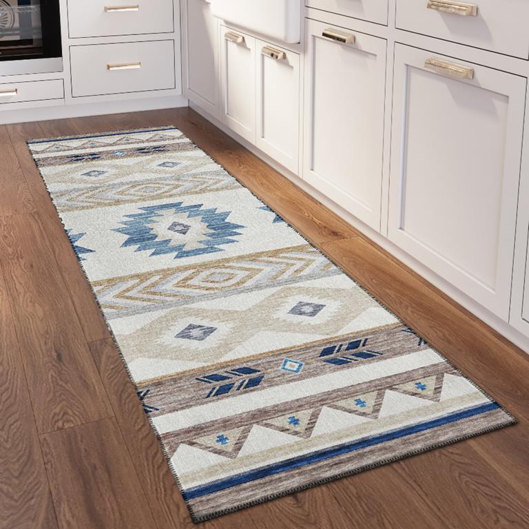 Dalyn Phoenix PH3 Ivory Runner Area Rug Room Scene