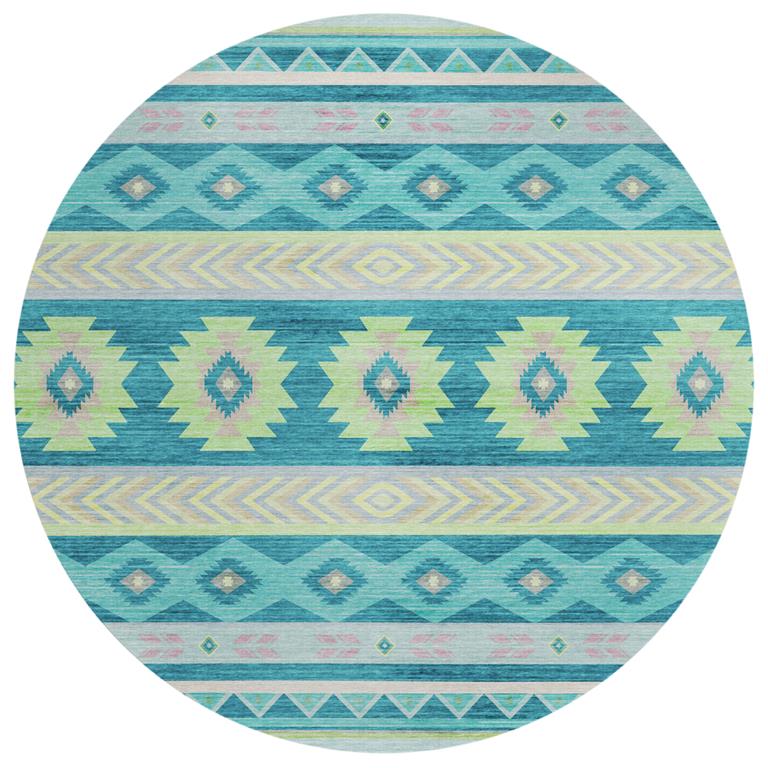 Dalyn Phoenix PH3 Teal Round Area Rug