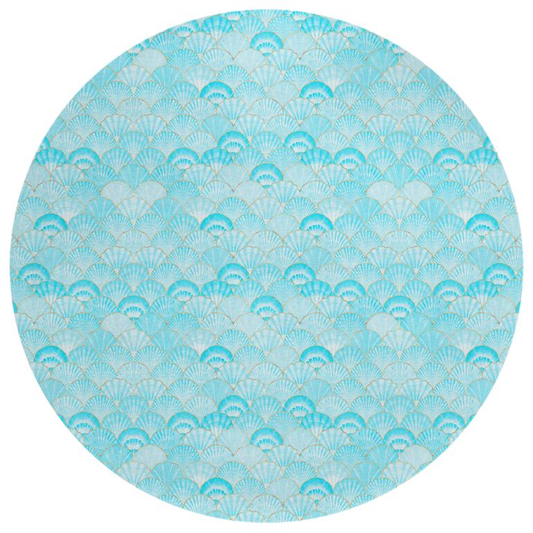 Dalyn Seabreeze SZ2 Teal Round Area Rug