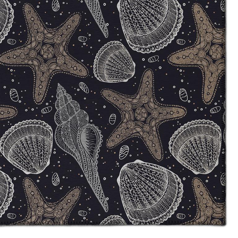 Dalyn Seabreeze SZ4 Black Area Rug Corner