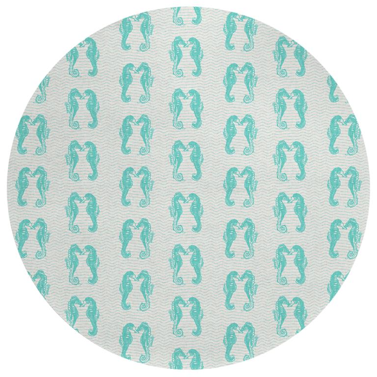 Dalyn Seabreeze SZ15 Teal Round Area Rug