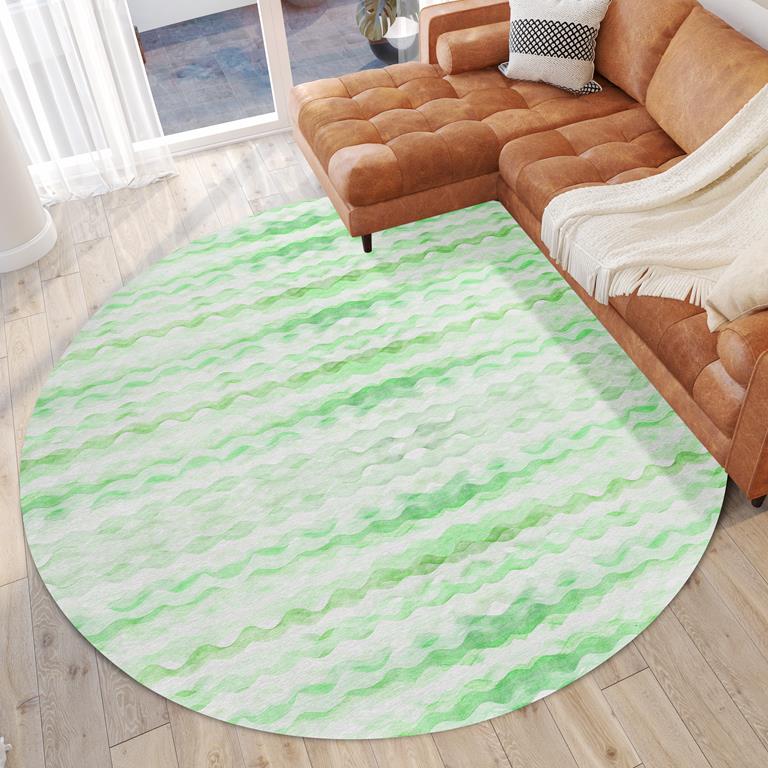 Dalyn Seabreeze SZ16 Cactus Round Area Rug Room Scene