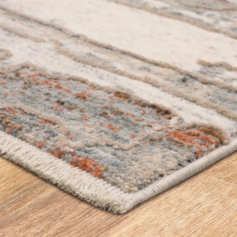 Karastan Solitude R1040-9601 Silk Road Cream Dark Grey Area Rug