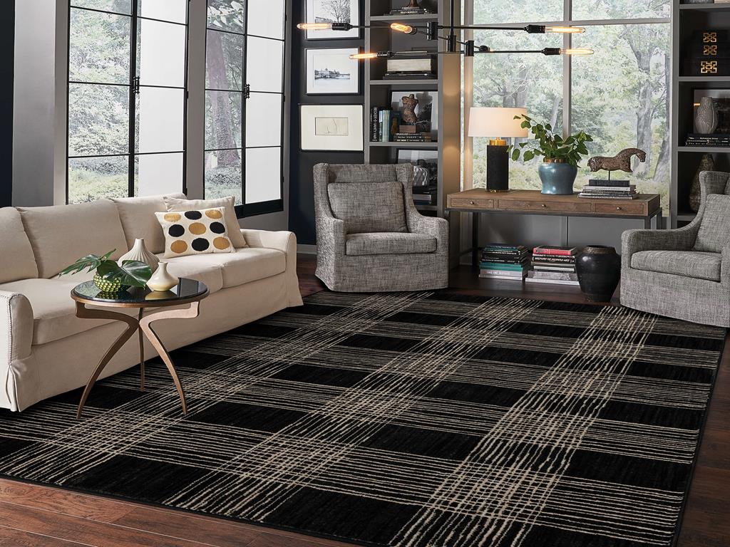 Karastan Fontana 92438-90121 Onyx Area Rug by Bobby Berk Room Scene