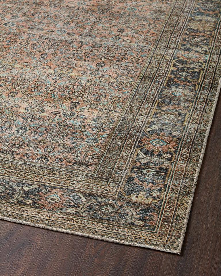 Loloi II Adrian ADR-03 Terracotta Multi Area Rug Angle 2