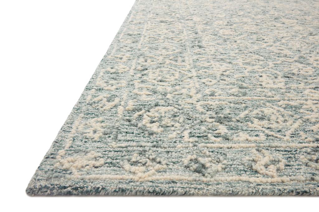 Loloi Cecelia CEC-01 Ocean Ivory Area Rug Angle