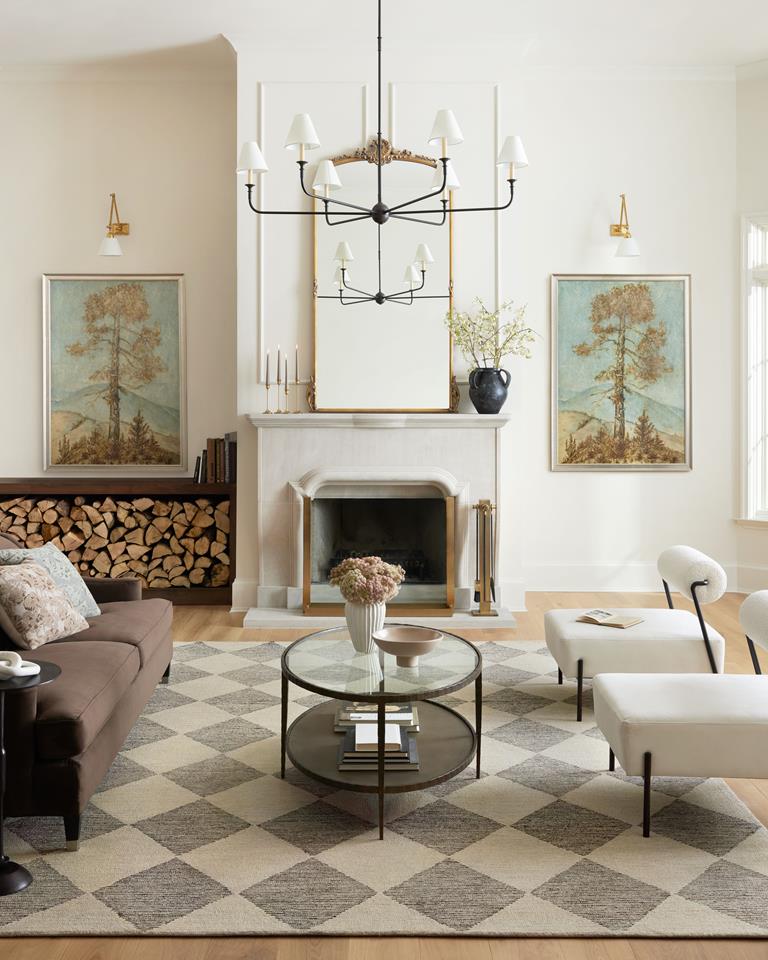 Francis FRA-01 Beige Charcoal Area Rug - Chris Loves Julia x Loloi