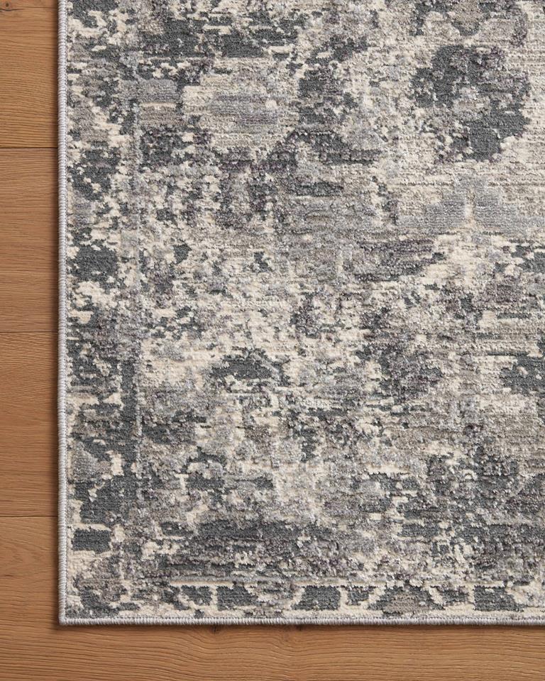 Loloi Indra INA-04 Charcoal Silver Area Rug Corner