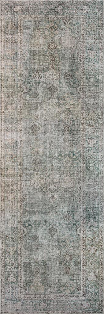 Jules JUL-08 Emerald Antique Ivory Runner Area Rug