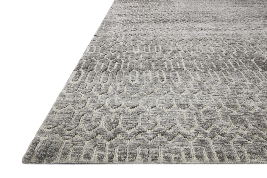 Loloi II Neda NED-03 Ivory Charcoal Area Rug Angle