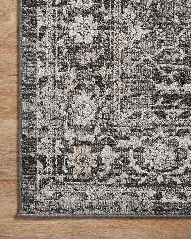 Loloi II Odette ODT-01 Charcoal Silver Area Rug Corner