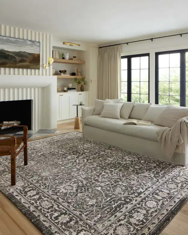 Loloi II Odette ODT-01 Charcoal Silver Area Rug | Carpetmart.com