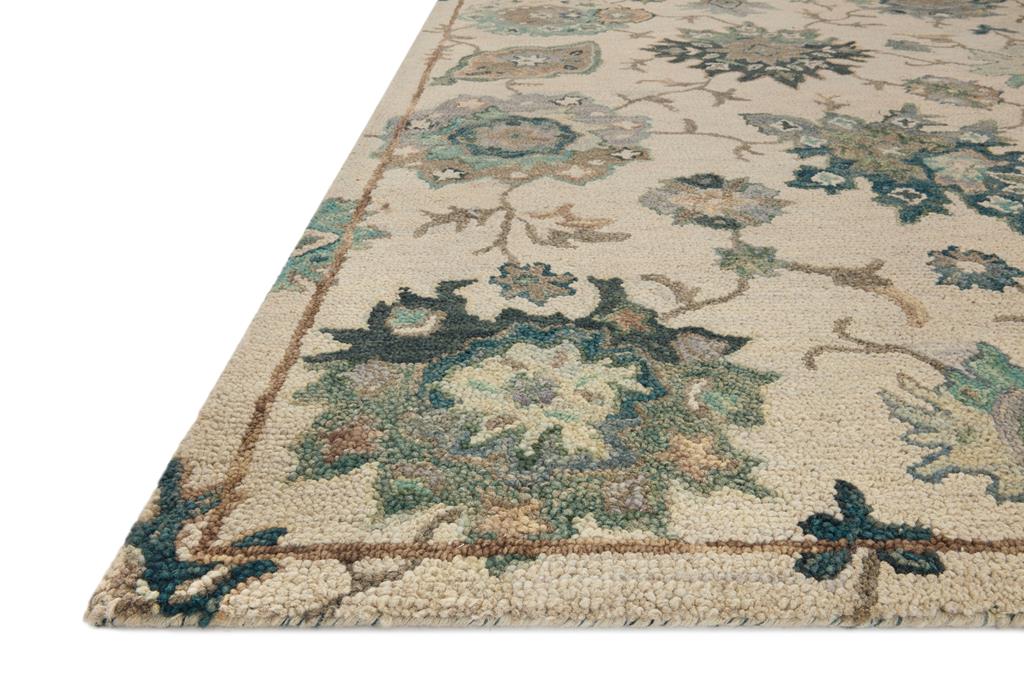 Loloi Padma PMA-03 Ivory Blue Area Rug Angle