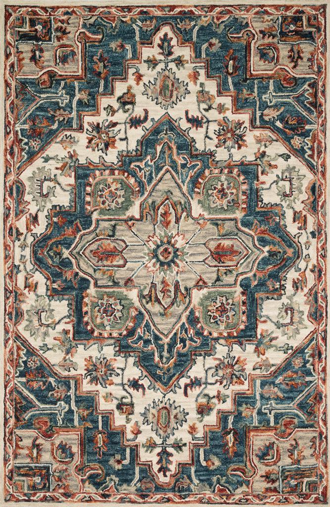 Loloi Victoria VK-16 Blue Red Area Rug