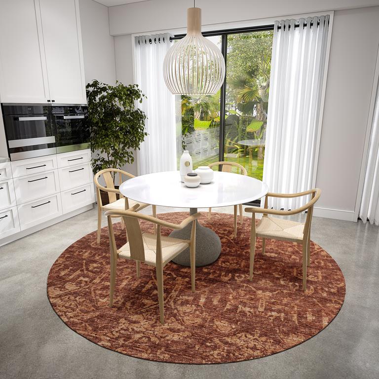 Dalyn Aberdeen AB1 Canyon Round Area Rug Room Scene