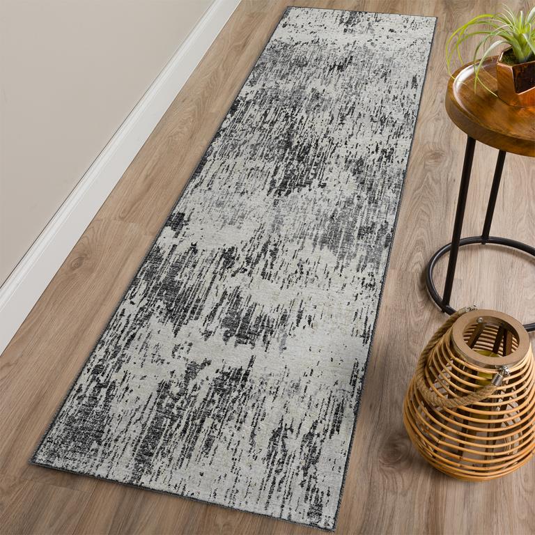 Dalyn Camberly CM1 Graphite Runner Area Rug Room Scene